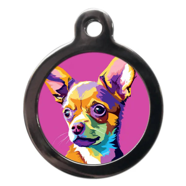 Chihuahua Pop Art Dog Id Tag Ps Pet Tags 1