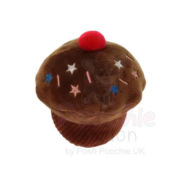Chocolate Pupcake Plush & Squeaky Dog Toy - Posh Pawz - 2