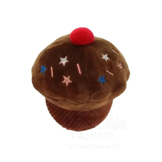 Chocolate Pupcake Plush & Squeaky Dog Toy - Posh Pawz - 2