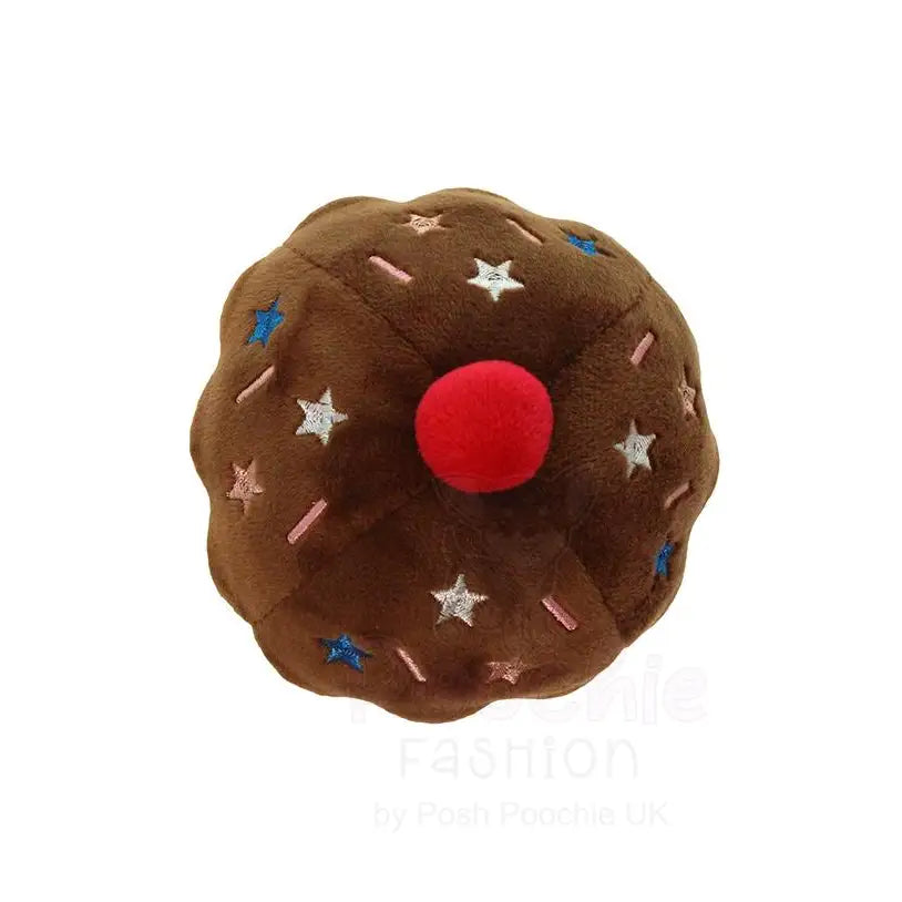 Chocolate Pupcake Plush & Squeaky Dog Toy - Posh Pawz - 3