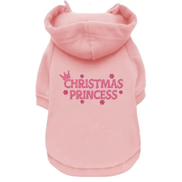Christmas Princess Dog Hoodie Sweatshirt - Poochie Fashion - 1