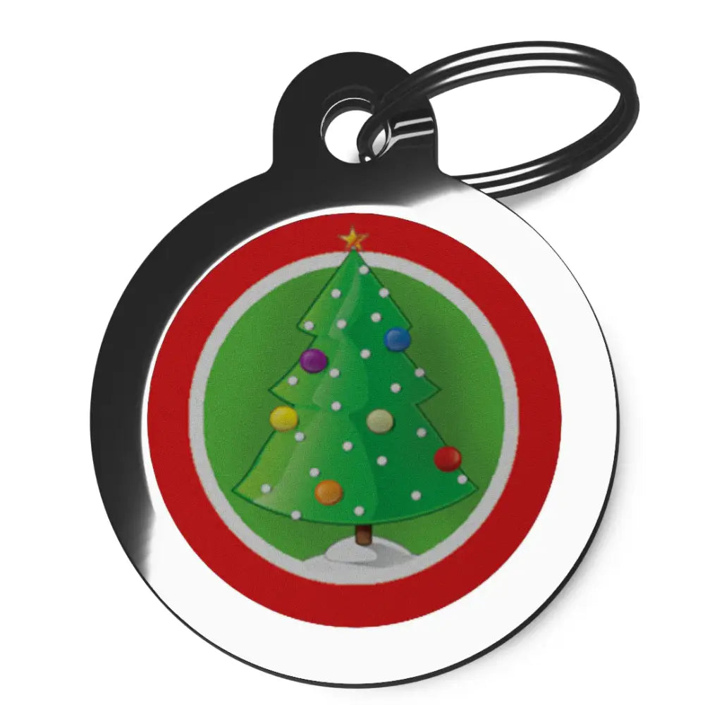 Christmas Tree Dog Id Tag - Ps Pet Tags - 1