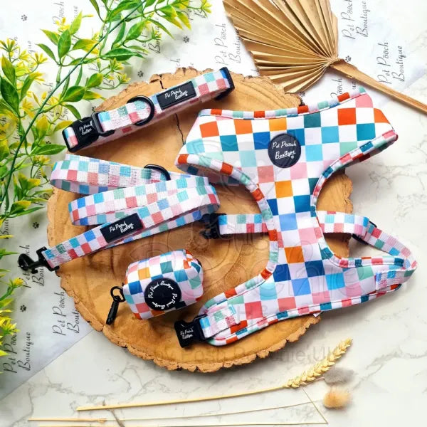 Chunky Check Dog Harness Pet Pooch 2