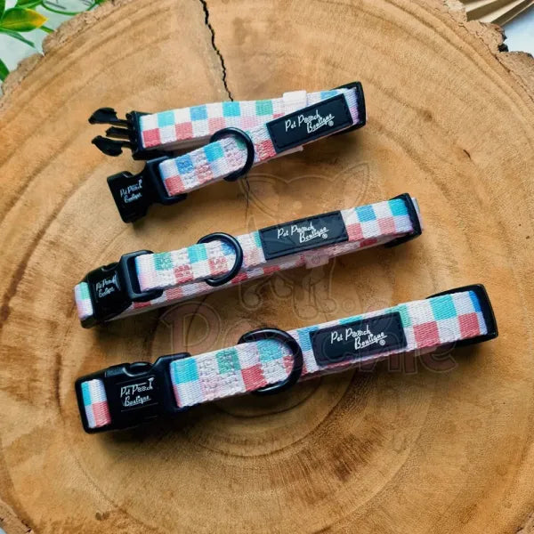 Chunky Checks Dog Collar - Pet Pooch - 4