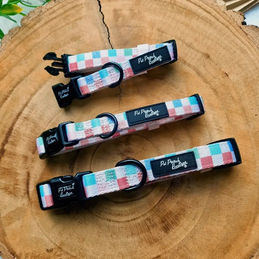 Chunky Checks Dog Collar - Pet Pooch - 4