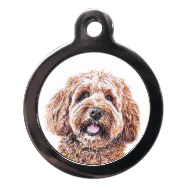 Cockapoo Portrait Dog Id Tag Ps Pet Tags 1