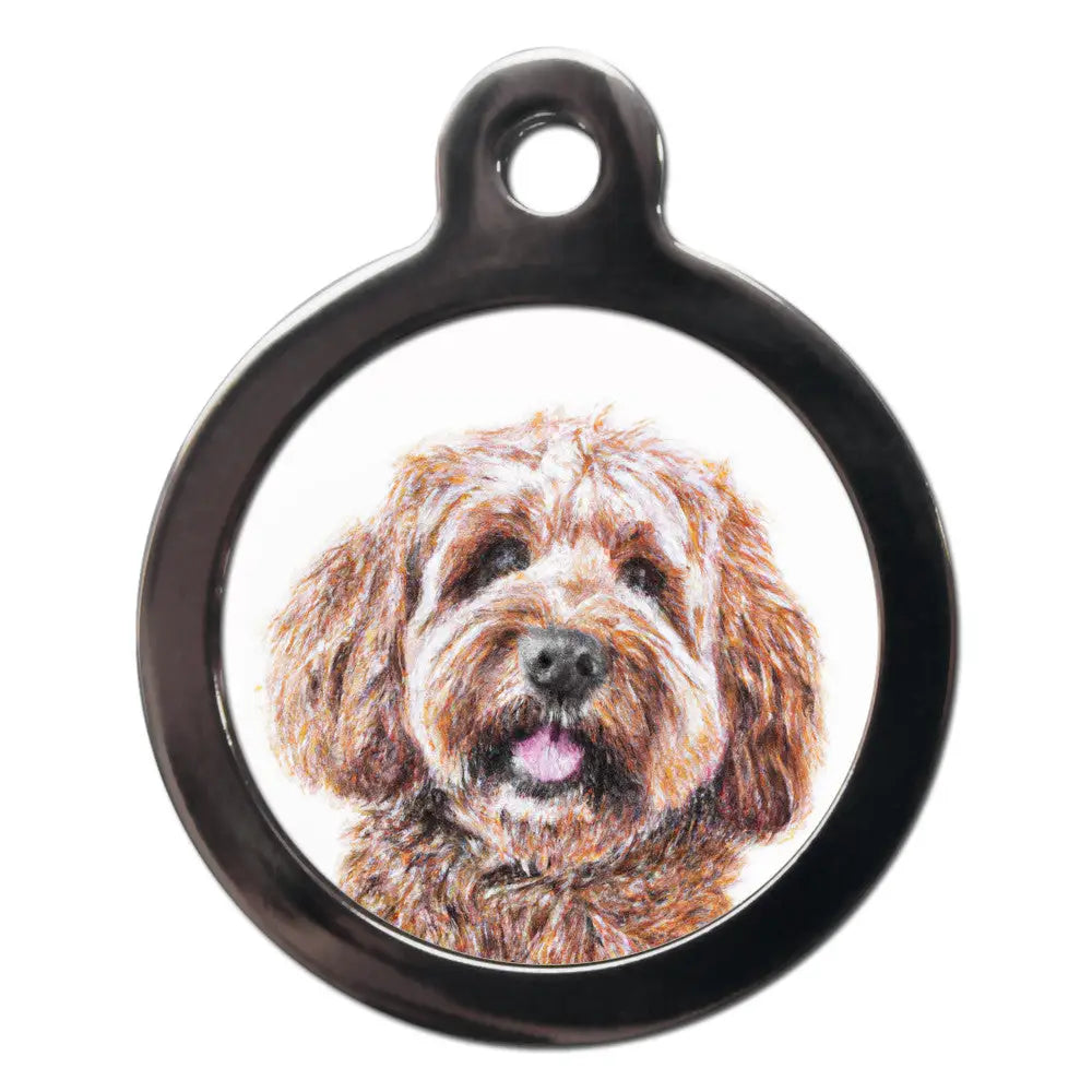 Cockapoo Portrait Dog Id Tag - Ps Pet Tags - 1