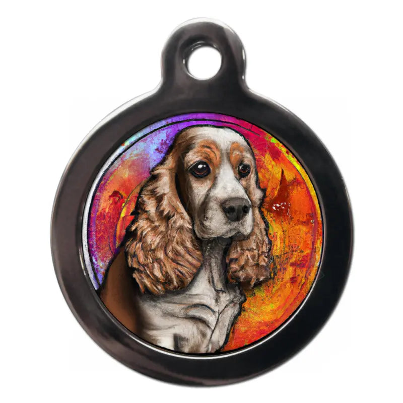 Cocker Spaniel Graffiti Dog Id Tag - Ps Pet Tags - 1