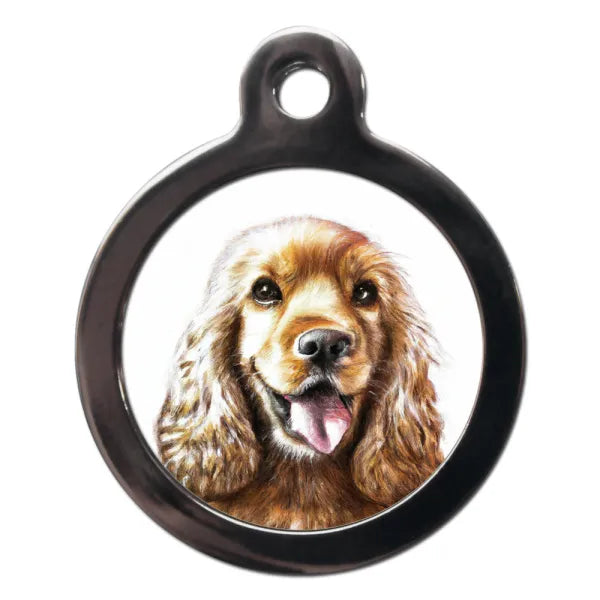 Cocker Spaniel Portrait Dog Id Tag Ps Pet Tags 1