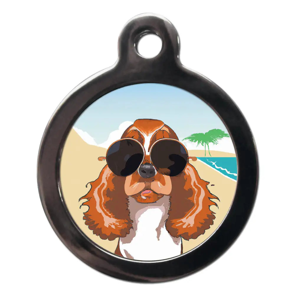 Cocker Spaniel Summertime Dog Id Tag - Ps Pet Tags - 1