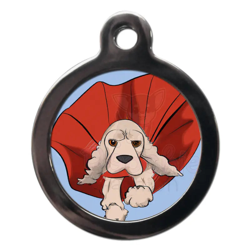 Cocker Spaniel Superdog Dog Id Tag - Ps Pet Tags - 1