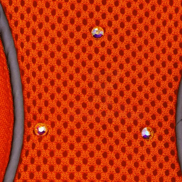 Crystal Air Mesh Dog Harness in Orange - Poochie Fashion - 2