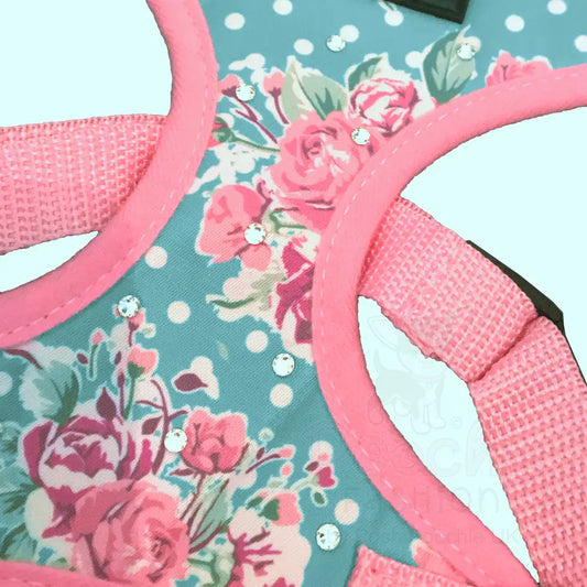 Crystal Elements Vintage Rose Designer Dog Harness - Sale - 2