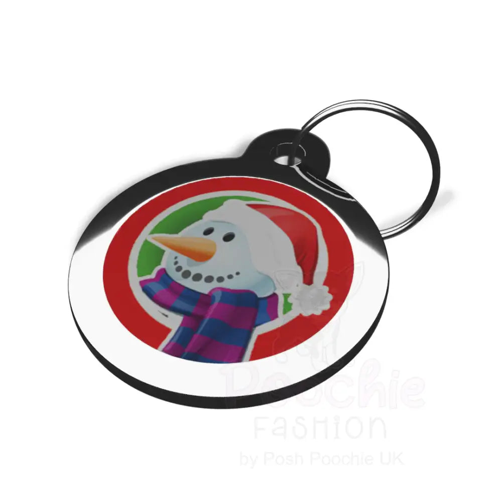 Cute Christmas Snowman Dog Id Tag - Ps Pet Tags - 2