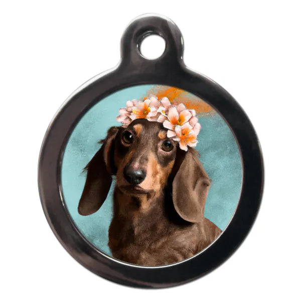 Dachshund Hippy Dog Id Tag Ps Pet Tags 1