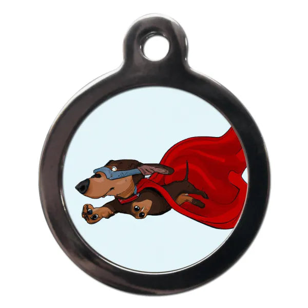Dachshund Superdog Dog Id Tag Ps Pet Tags 1