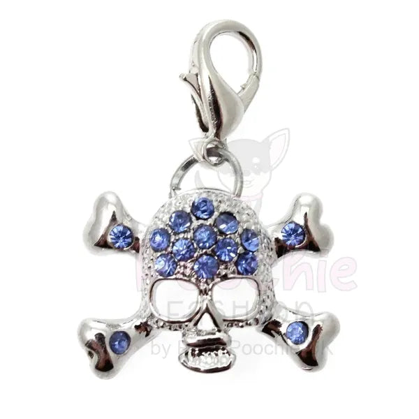Diamante Skull Dog Collar Charm - Posh Pawz - 3