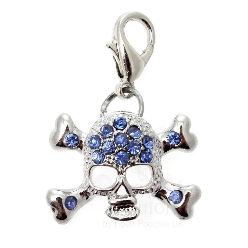Diamante Skull Dog Collar Charm - Posh Pawz - 3