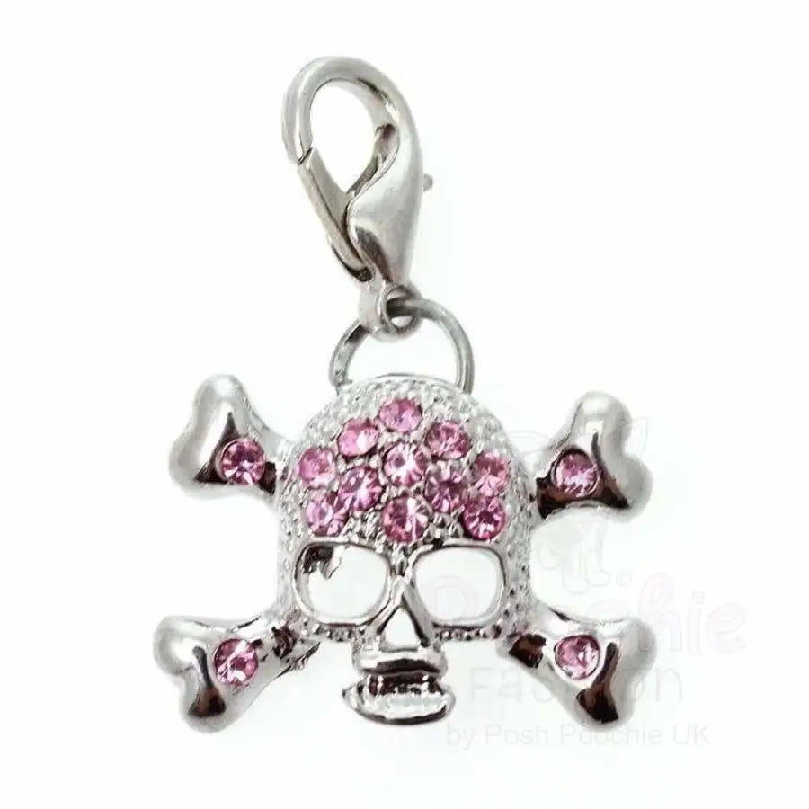 Diamante Skull Dog Collar Charm - Posh Pawz - 2