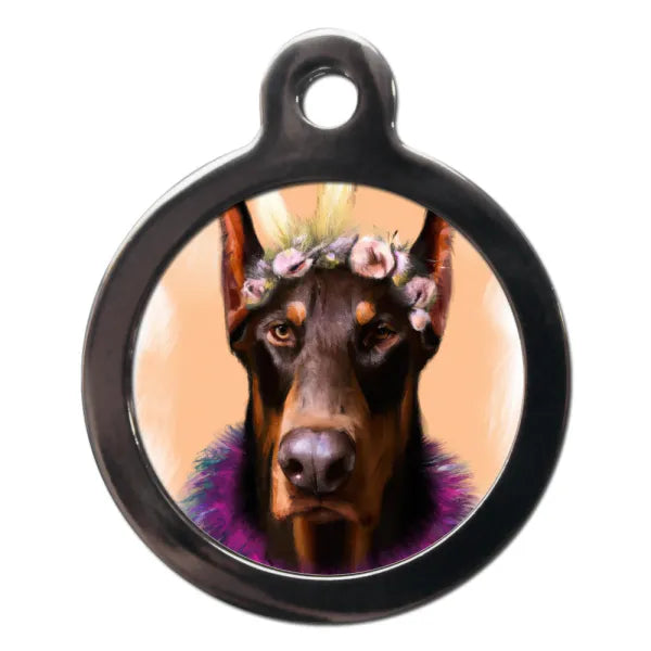 Doberman Hippy Dog Id Tag Ps Pet Tags 1