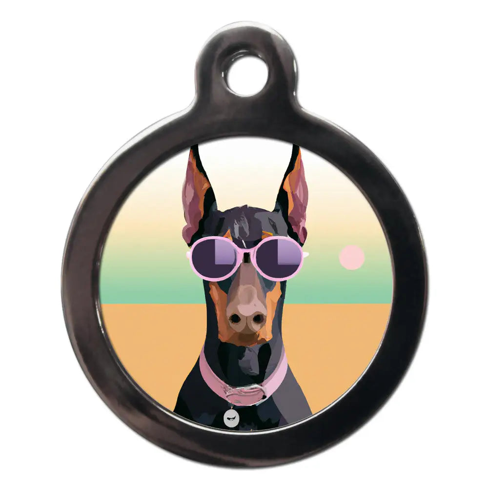 Doberman Summertime Dog Id Tag - Ps Pet Tags - 1