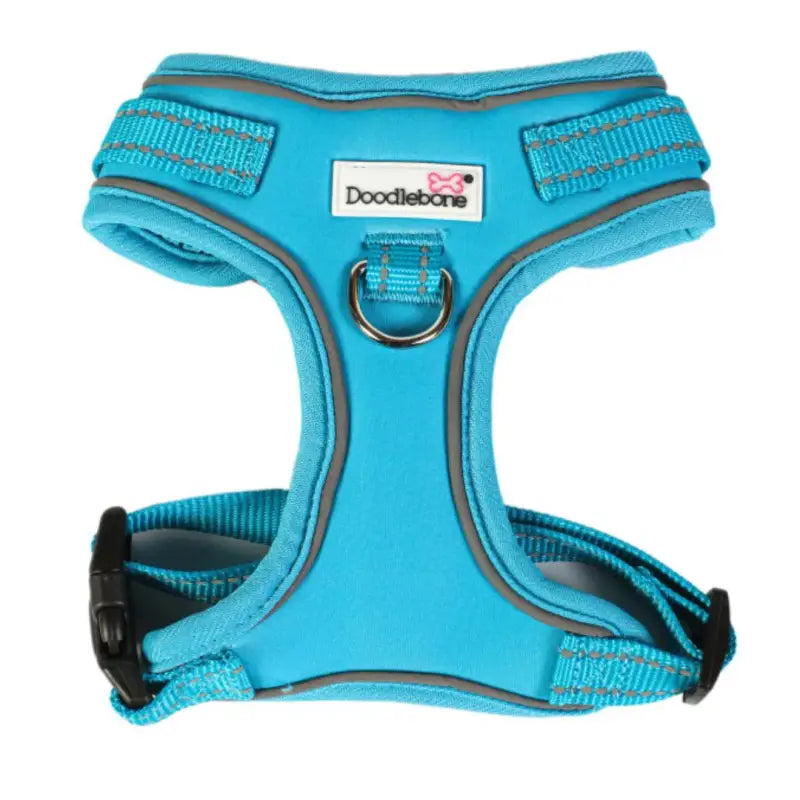 Doodlebone Adjustable Airmesh Dog Harness - Aqua Blue 1