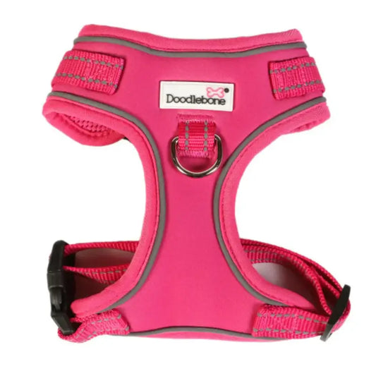 Doodlebone Adjustable Airmesh Dog Harness - Fuchsia Pink 1