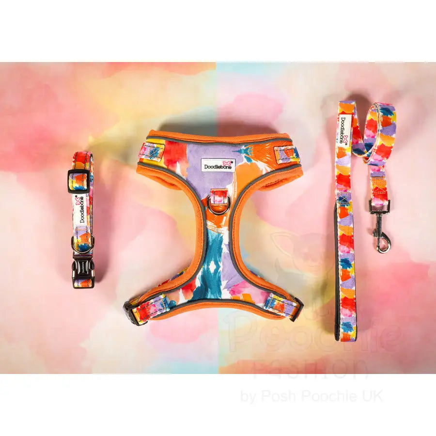 Doodlebone Adjustable Airmesh Dog Harness - Watercolour - Doodle - 5