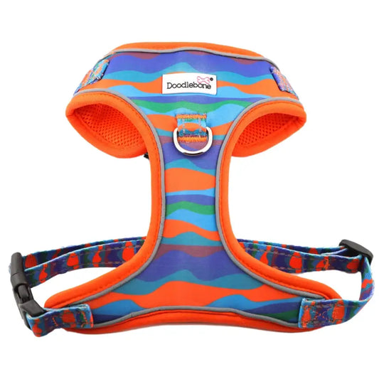 Doodlebone Adjustable Airmesh Dog Harness - Waves - Doodle - 1