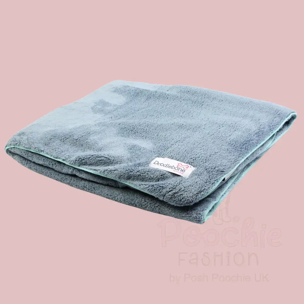 Doodlebone Dinky Dog Drying Towel Chalky Blue - Doodlebone - 4