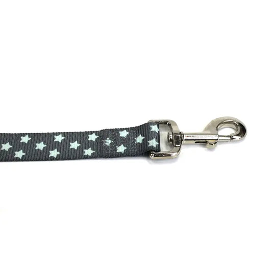 Doodlebone Limited Edition Dog Lead - Grey Stars Glow in the Dark - Sale - 2