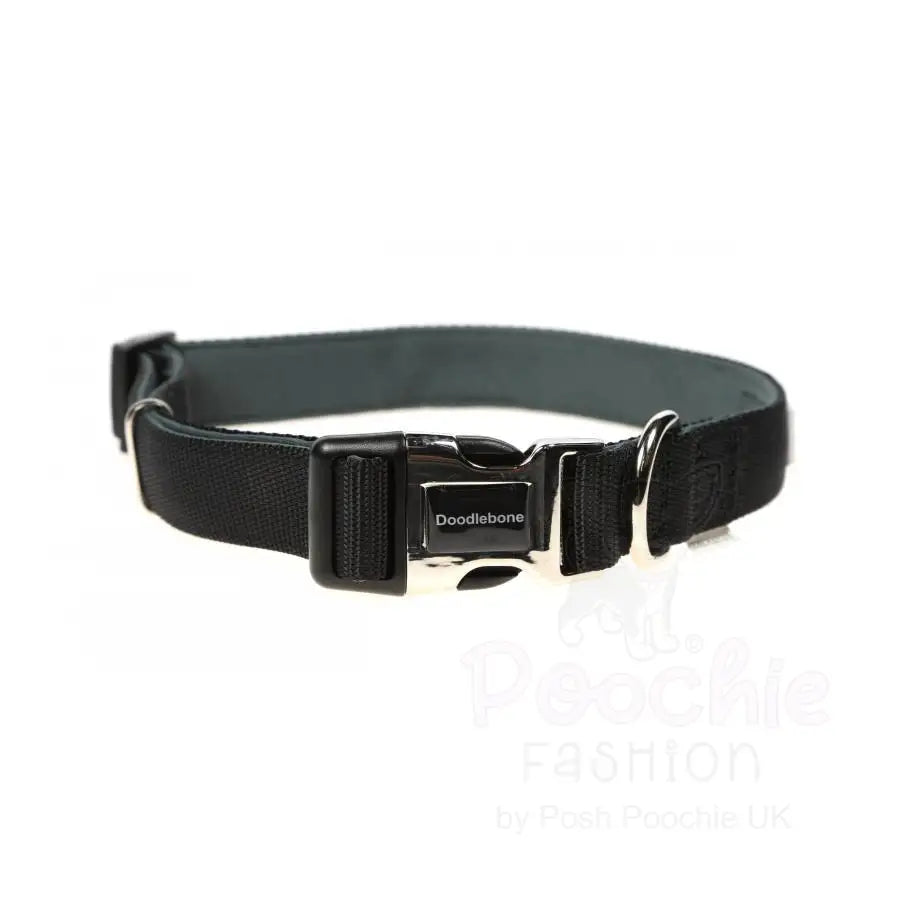 Doodlebone Originals Padded Dog Collar - Coal Black - Doodlebone - 2