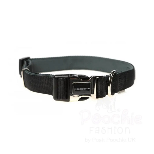 Doodlebone Originals Padded Dog Collar - Coal Black - Doodlebone - 2