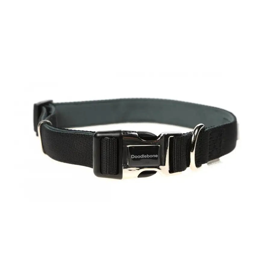 Doodlebone Originals Padded Dog Collar - Coal Black - Doodlebone - 2