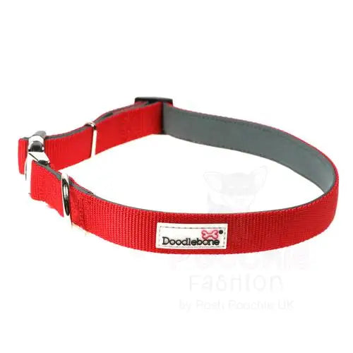 Doodlebone Originals Padded Dog Collar - Ruby Red - Doodlebone - 3