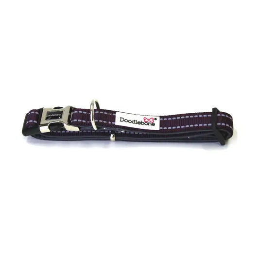 Doodlebone Padded Dog Collar - Burgundy - Doodle - 2