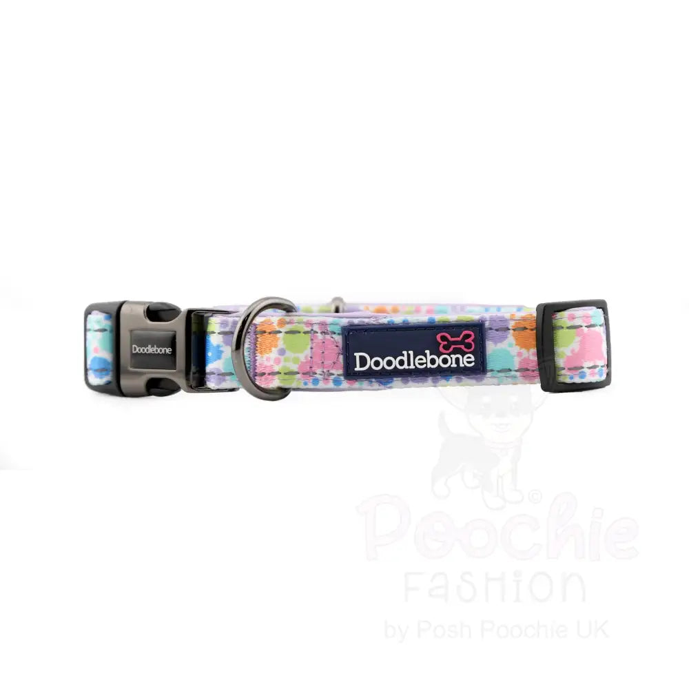 Doodlebone Padded Dog Collar - Pastel Paint Splat - Doodlebone - 4