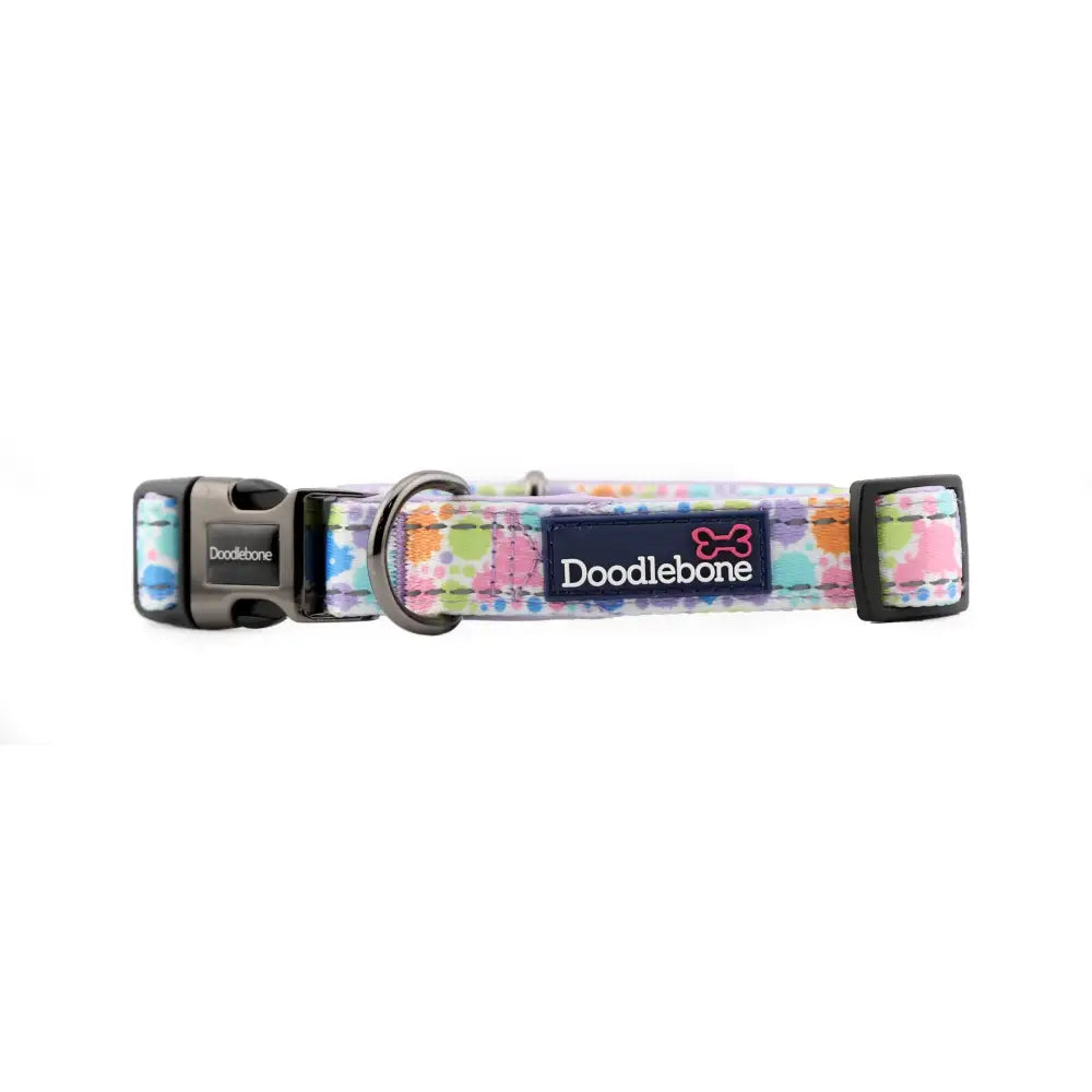 Doodlebone Padded Dog Collar - Pastel Paint Splat - Doodlebone - 4