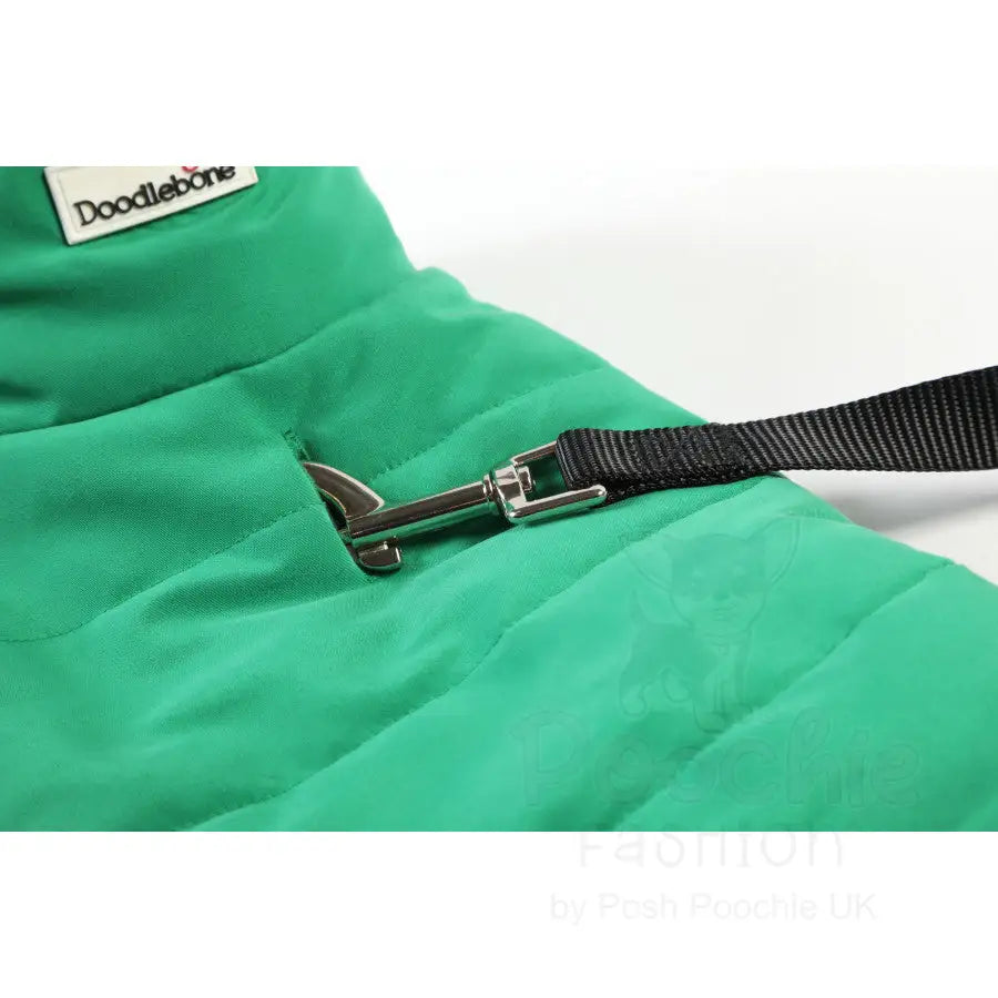 Doodlebone Puffer Dog Jacket in Forest Green - Doodle - 4