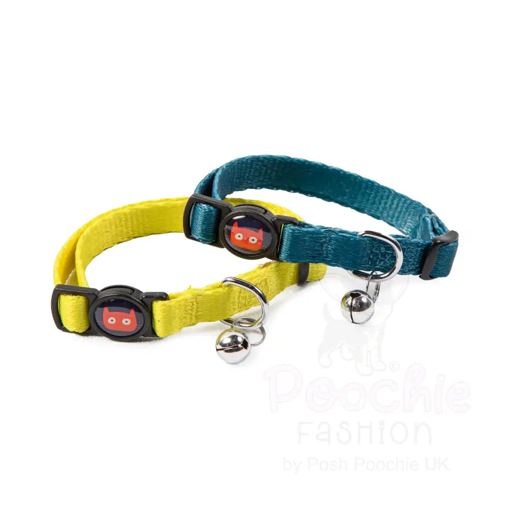 Doodlecat Cat Collar Duo Citrus & Teal - Doodlebone - 4