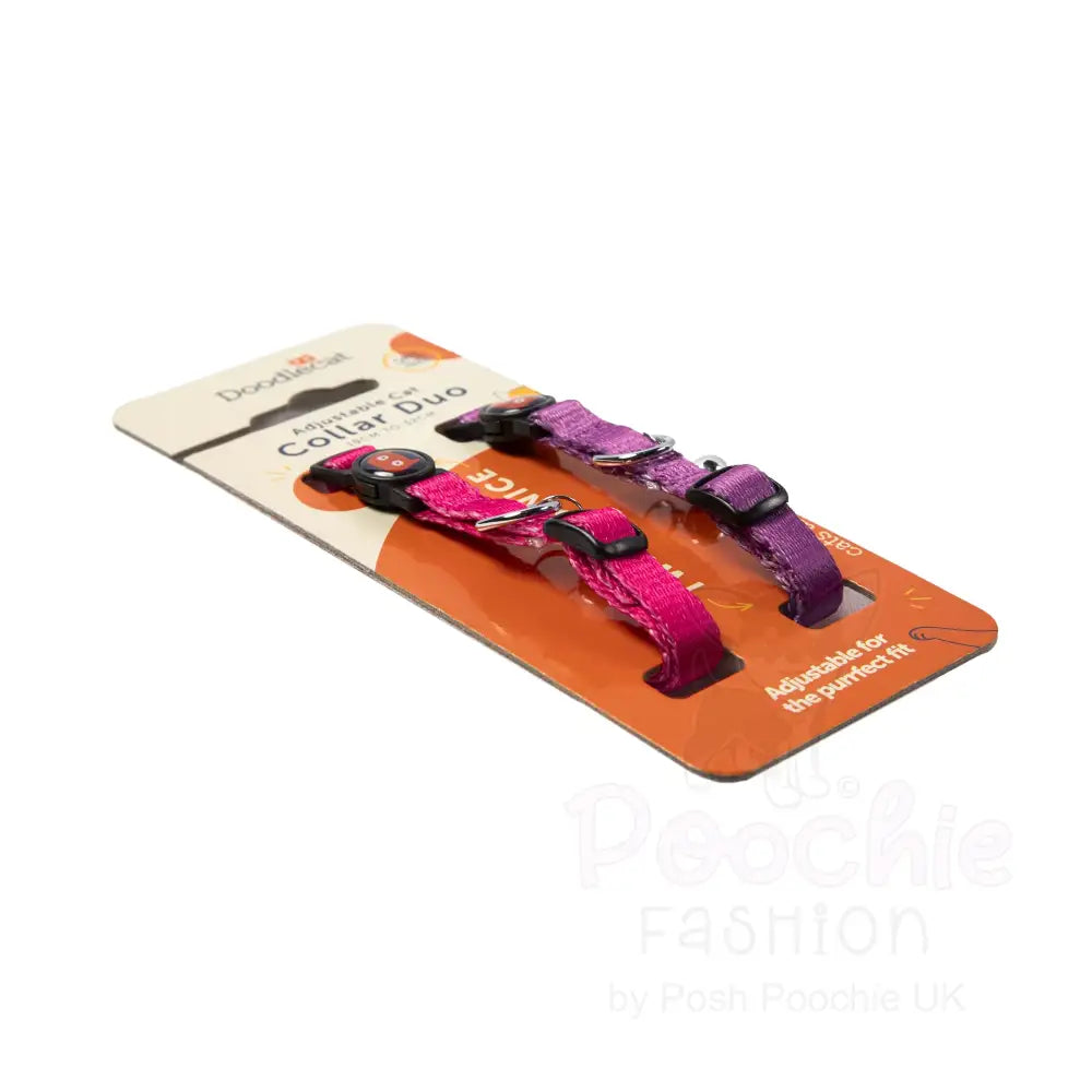 Doodlecat Cat Collar Duo Fuchsia & Blush - Doodlebone - 7