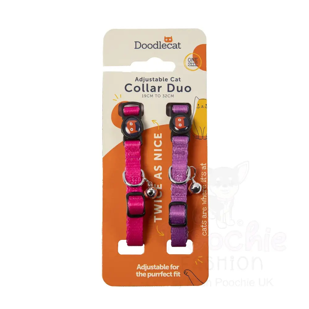 Doodlecat Cat Collar Duo Fuchsia & Blush - Doodlebone - 8