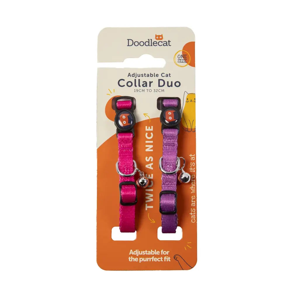Doodlecat Cat Collar Duo Fuchsia & Blush - Doodlebone - 8