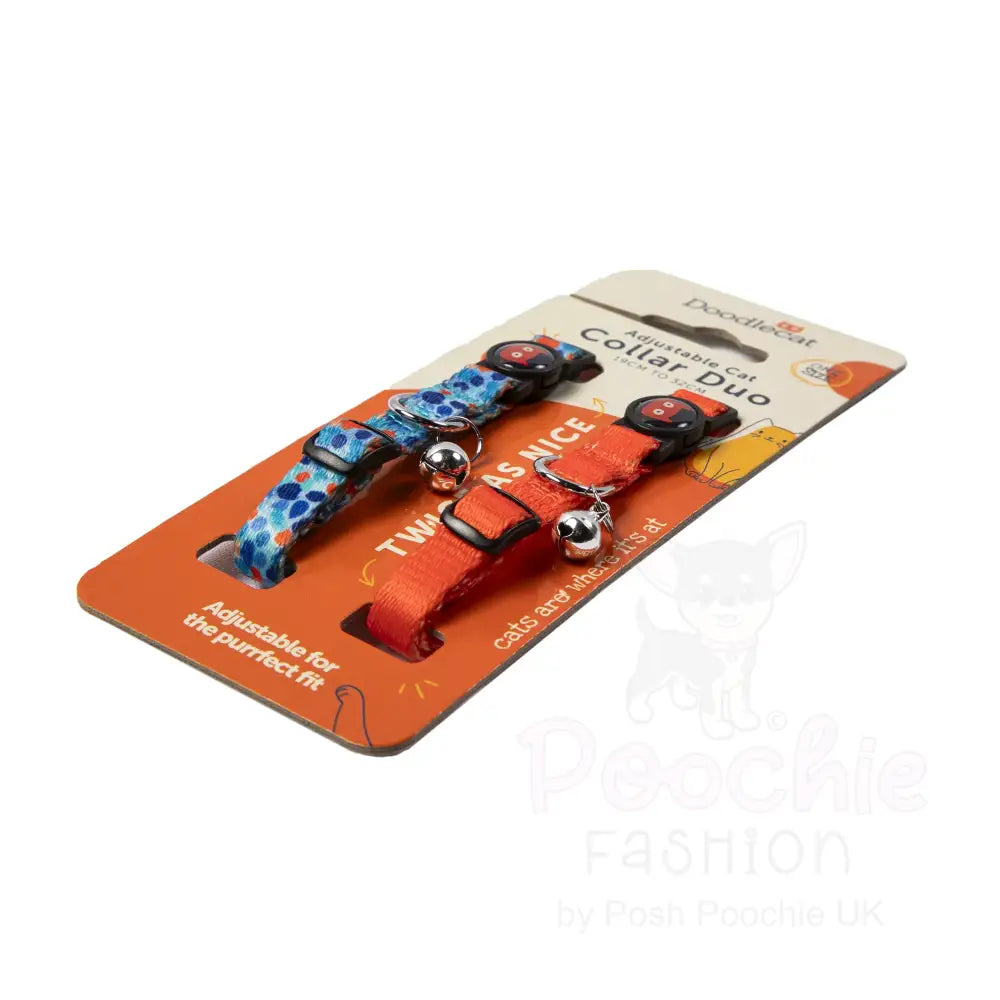 Doodlecat Cat Collar Duo Tangerine & Reef - Doodlebone - 8