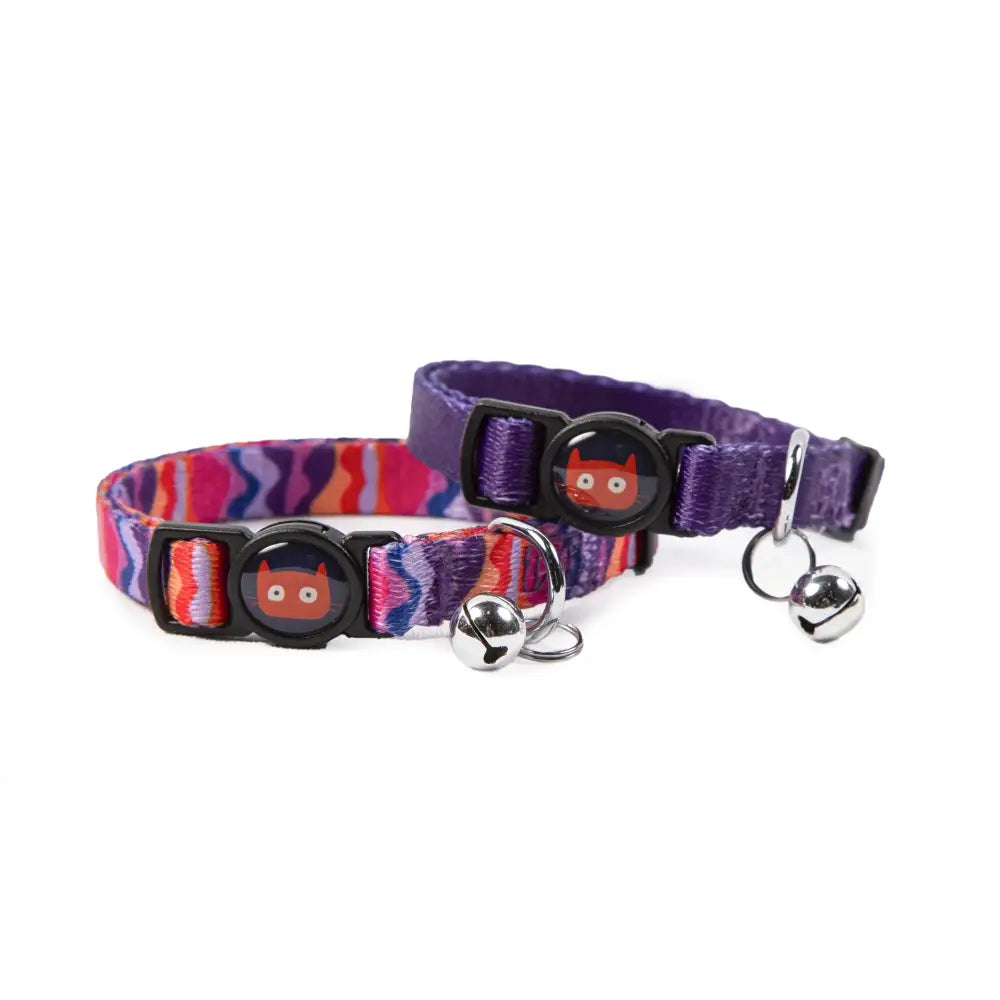 Doodlecat Cat Collar Duo Violet & Dunes - Doodlebone - 1