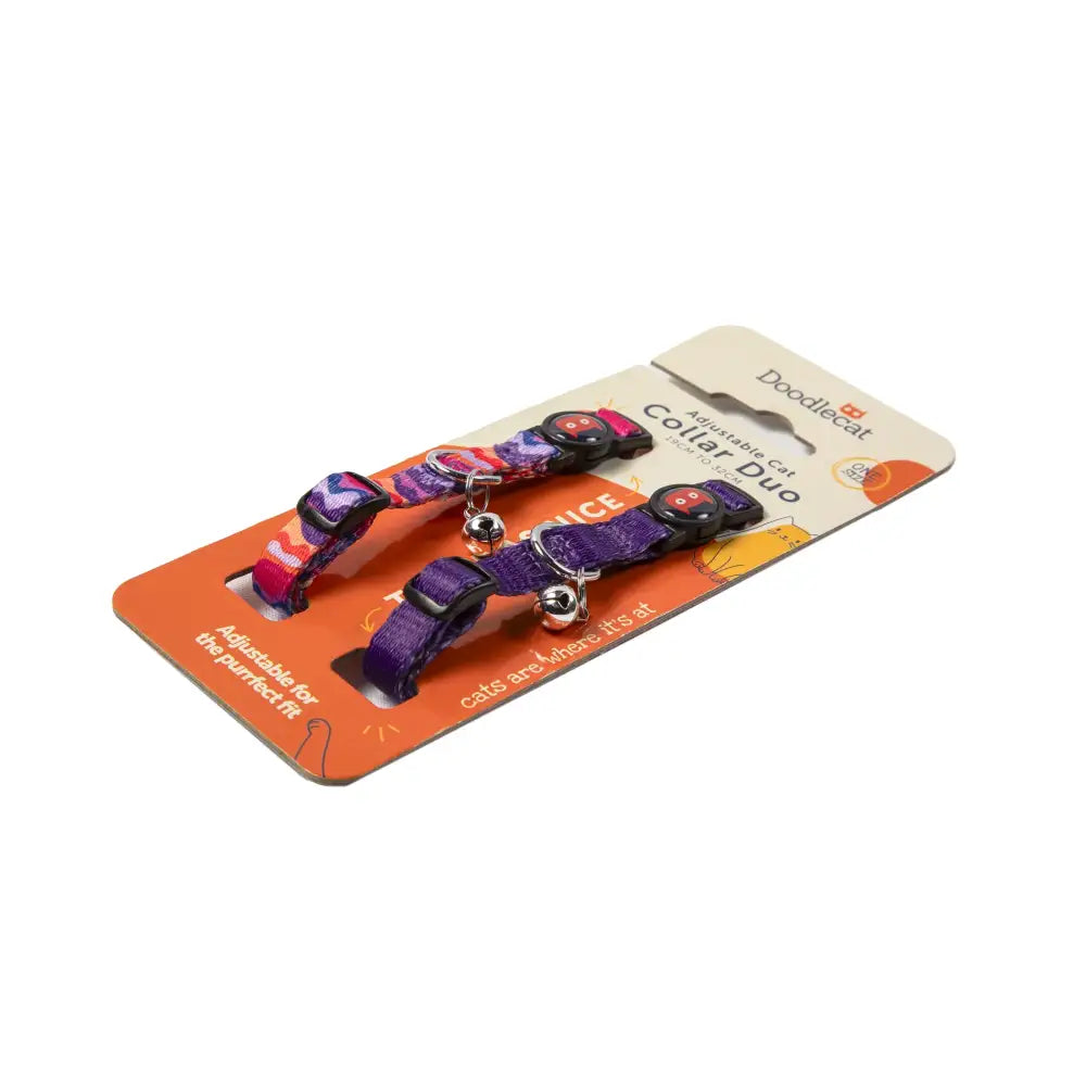 Doodlecat Cat Collar Duo Violet & Dunes - Doodlebone - 8