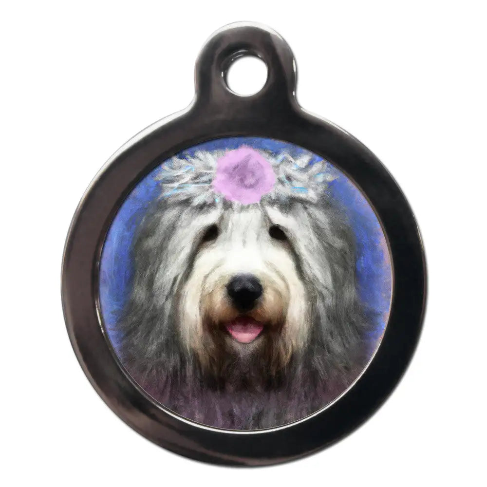 English Sheepdog Hippy Dog Id Tag - Ps Pet Tags - 1