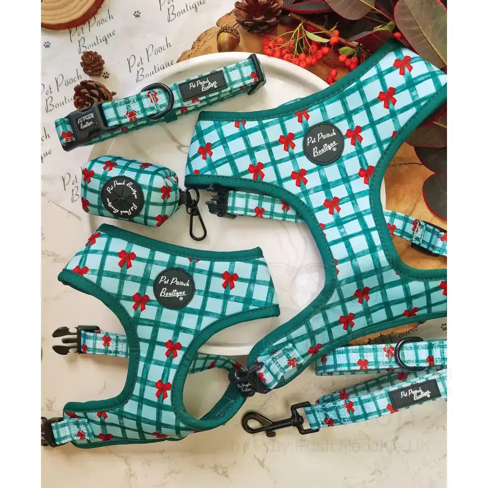 Festive Plaid Bow Dog Collar - Pet Pooch - 2