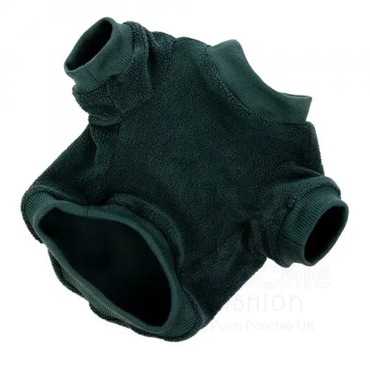 Forest Green Micro Fleece Dog Sweatshirt - Rich Paw - 2