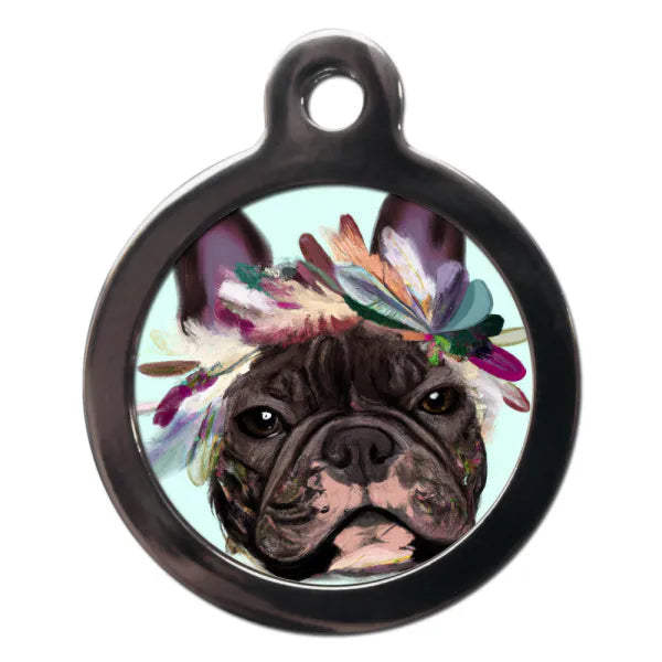 French Bulldog Hippy Dog Id Tag Ps Pet Tags 1